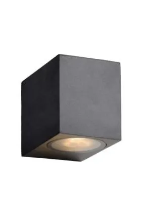 Applique extérieure bidirectionnelle Lucide Zora Noir Aluminium