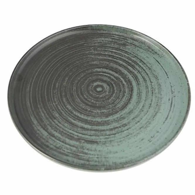 Assiette à Dîner Porland Anillo Lykke Green Plat 21 cm (6 Pièces)