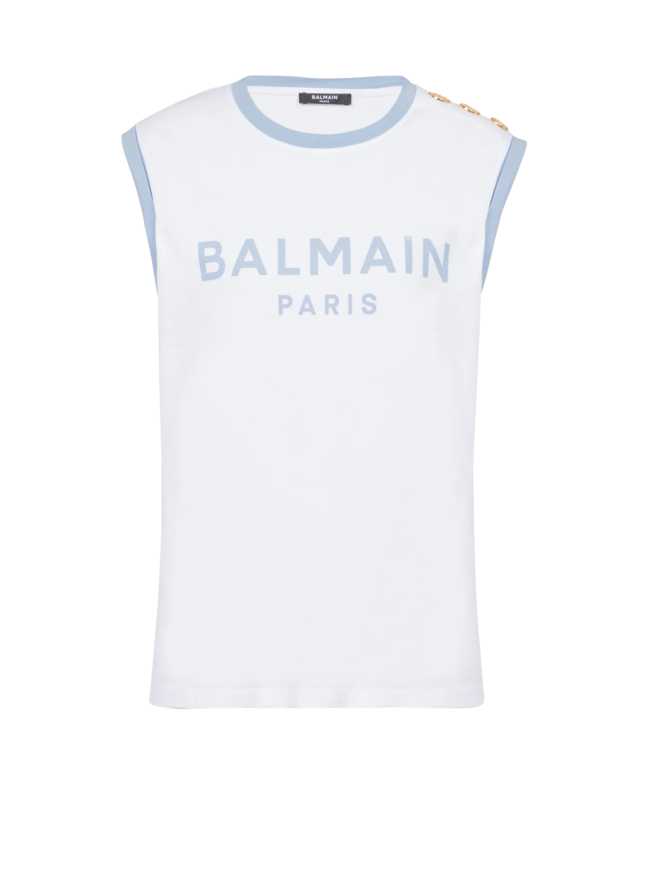 BALMAIN  Débardeur balmain paris 3 boutons - Bleu