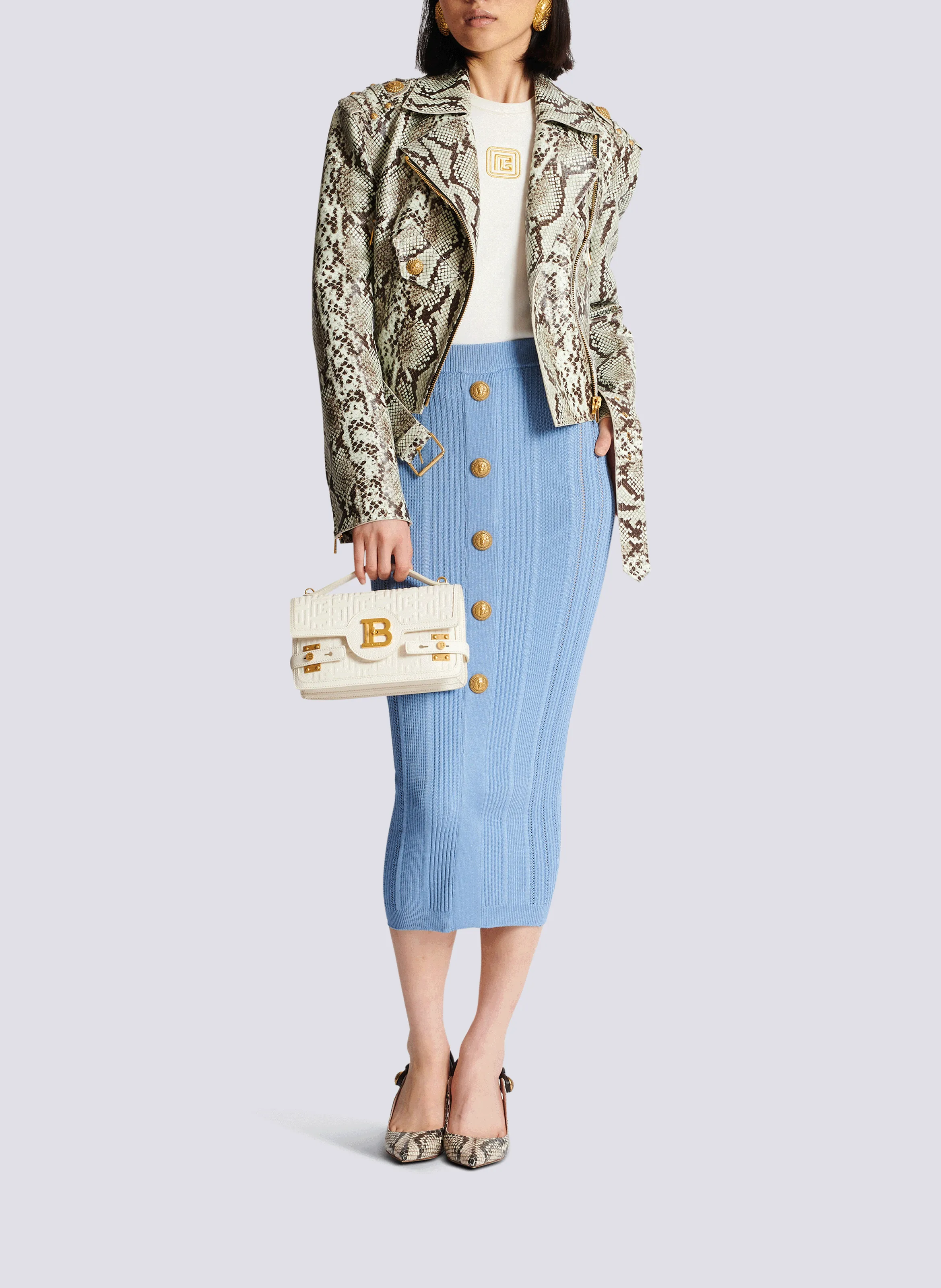 BALMAIN  Débardeur pb brodé - Blanc