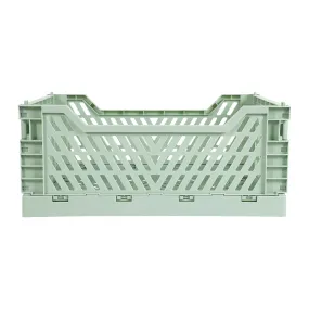 Caisse pliante polypropylène verte 34x14x24.5cm 