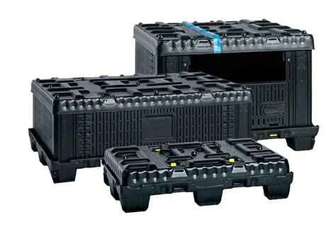 Caisse pliante pour batteries lithium-ion Flex, plastique, 1580 l, remplissage PyroBubbles®