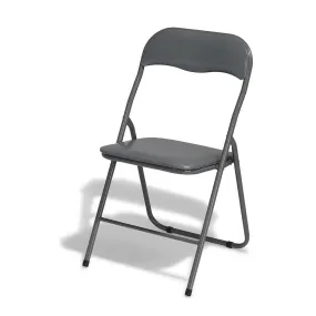 Chaise pliante Tracy métal gris anthracite
