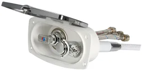 Coffret douche New Edge chromé tuyau PVC 2,5 m Sortie douche arrière