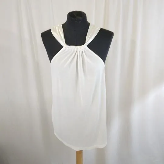 Débardeur blanc et satin, Esprit- M