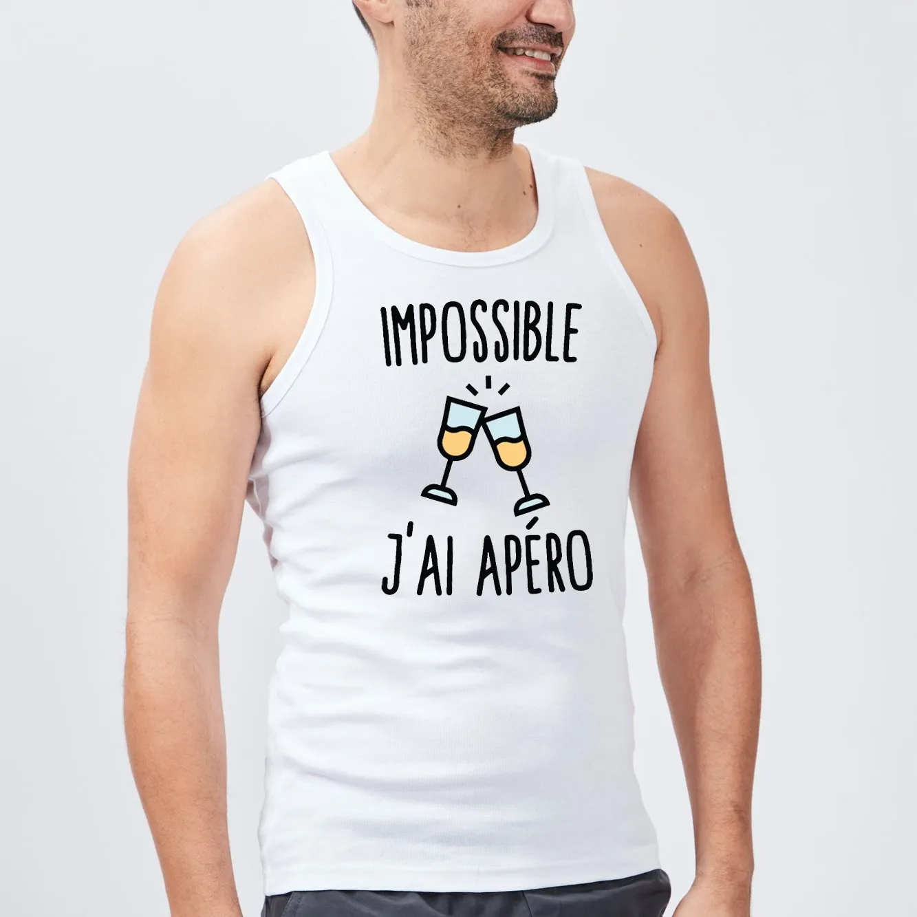Débardeur Homme Impossible j'ai apéro