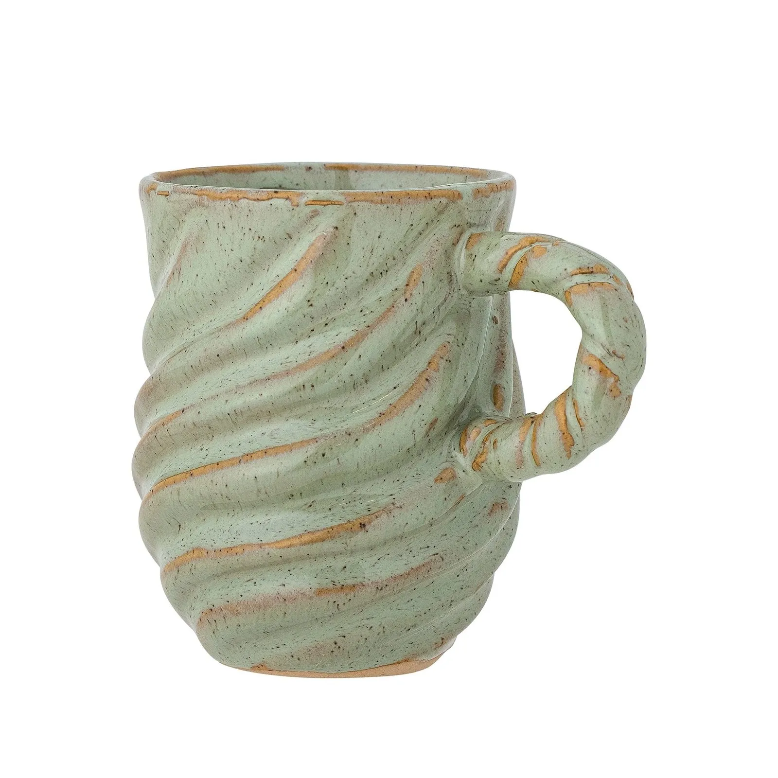 Mug en grès vert torsadé "Miriam" 