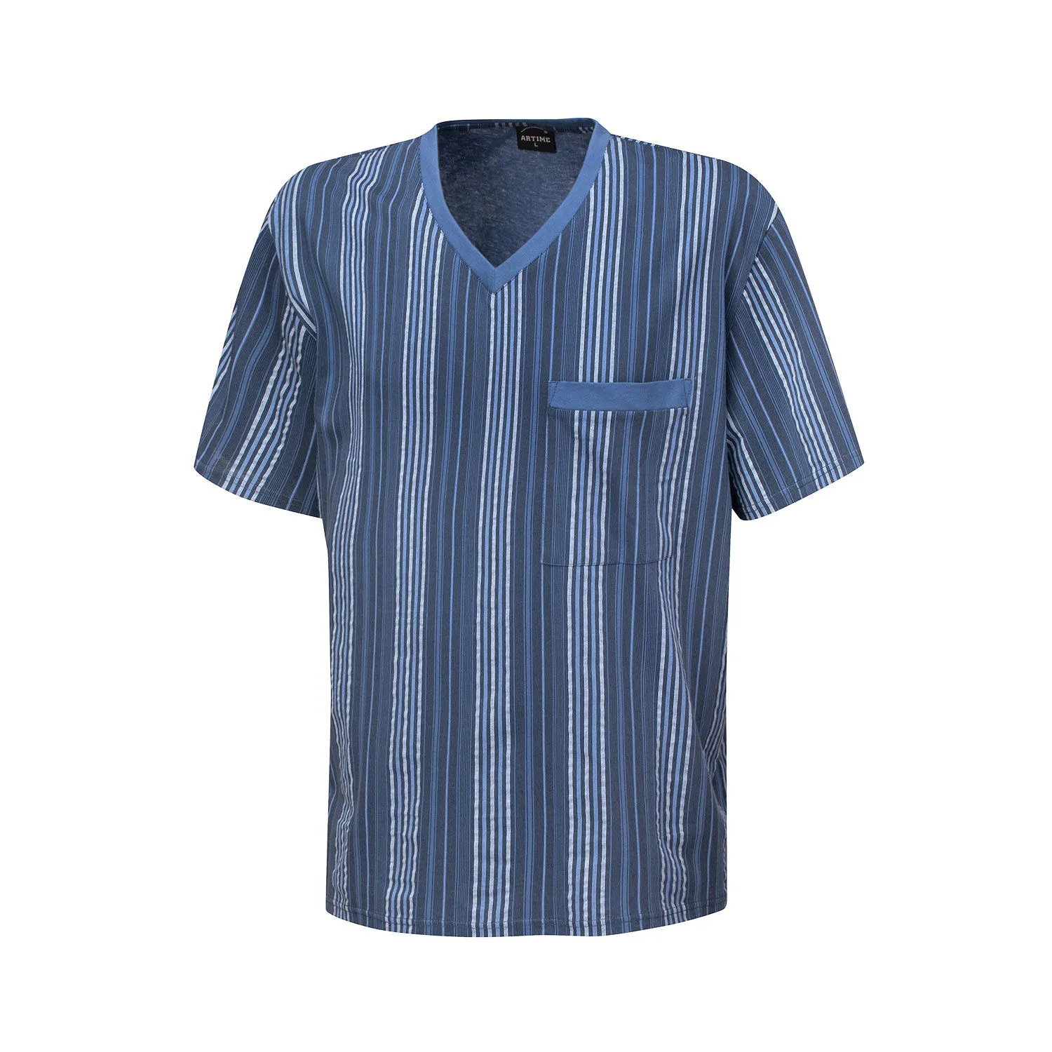 Pyjama court pour hommes, bleu ⋆ Lehner Versand