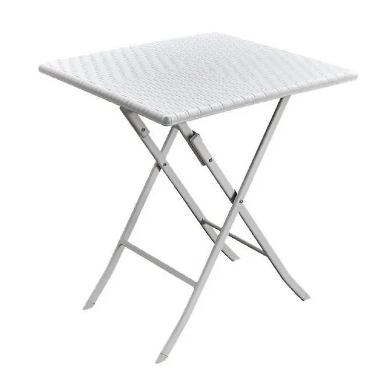 Table carrée pliante Blanche 61x61xH73cm GARDEN DELUXE