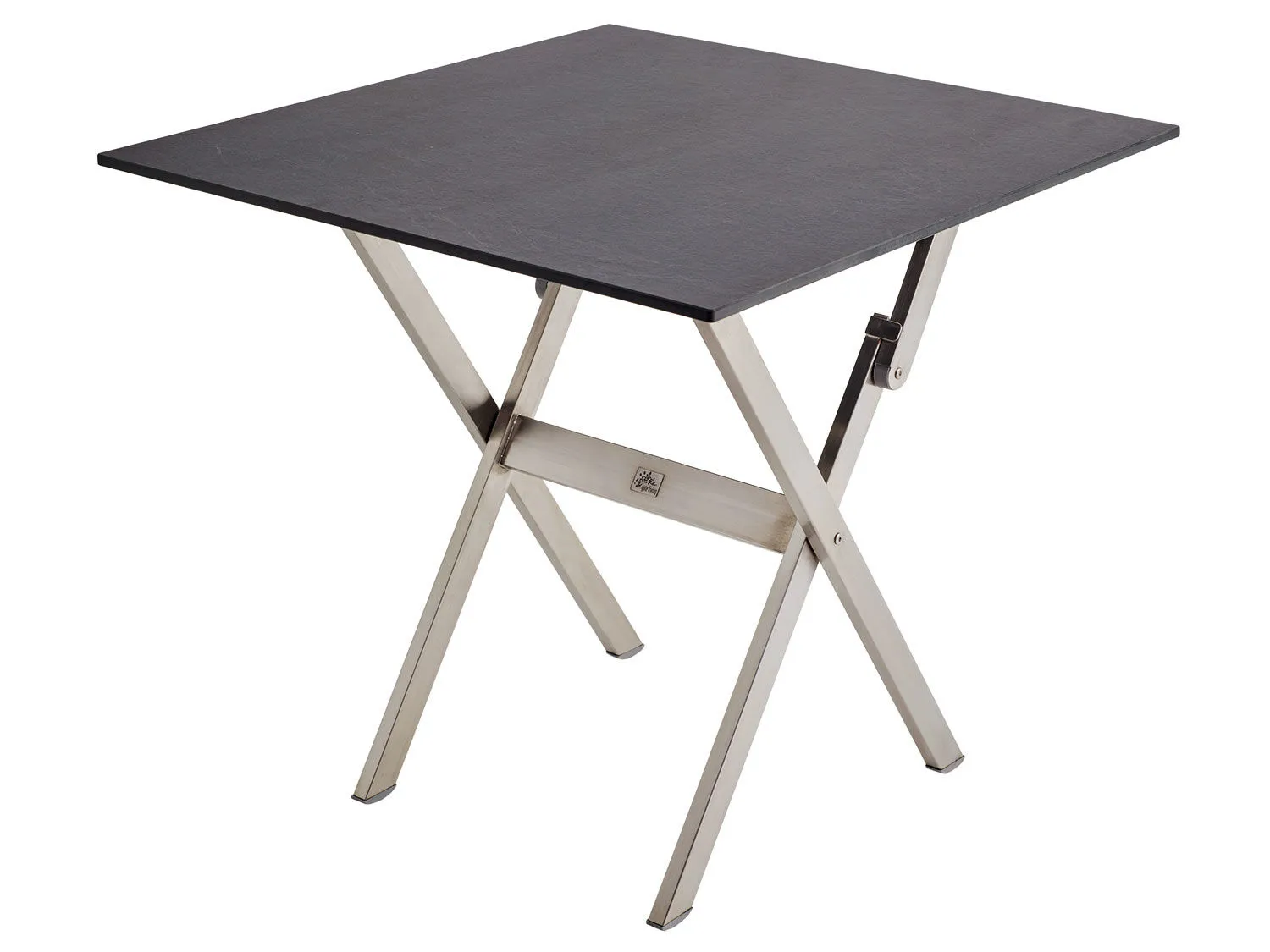 Table de balcon pliante en acier inox, 79x79 cm ⋆ Lehner Versand