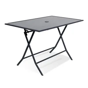 Table de jardin London pliante 4personnes anthracite 110xH71xH70cm