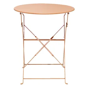 Table de jardin ronde Rio pliante acier jaune Ø60xH70cm