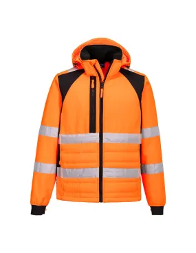 veste hybrid baffle wx2 eco-conçu hv - taille l - orange/noir - portwest